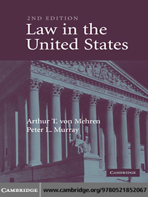 Title details for Law in the United States by Arthur T. von Mehren - Available
